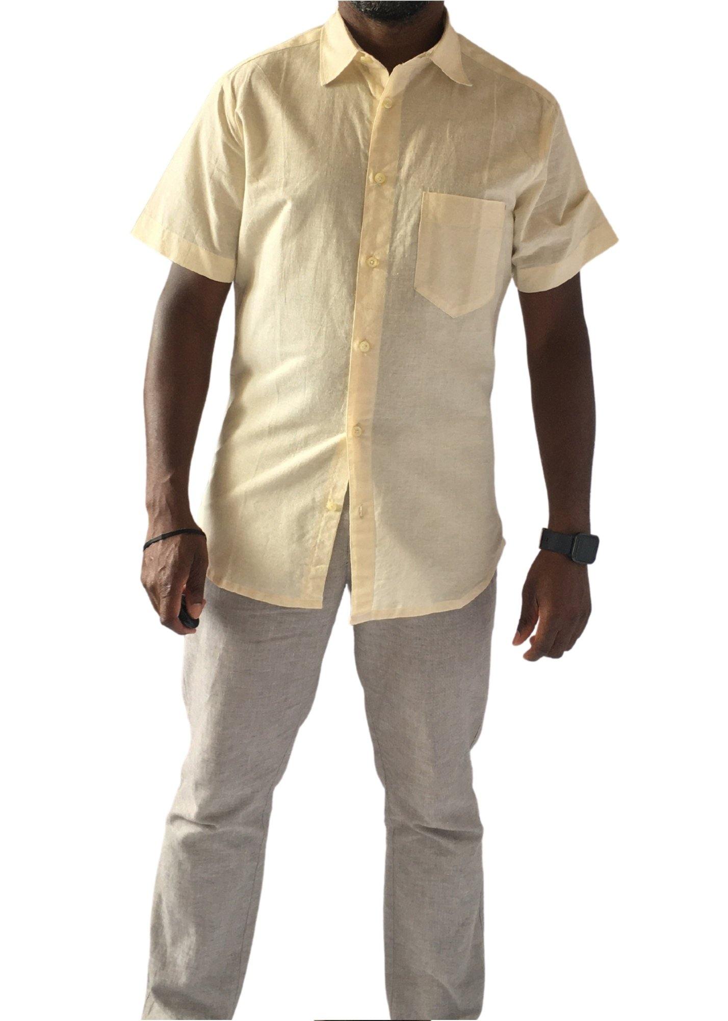 Calico Fabric Shirt Fitted Beige Short Sleeves | Contemporary and Colo Contemporary and Colorful Ensemble, African apparel and accessories Calico Fabric Shirt Fitted Beige Short Sleeves | Contemporary and Colo Contemporary and Colorful Ensemble, African apparel and accessories