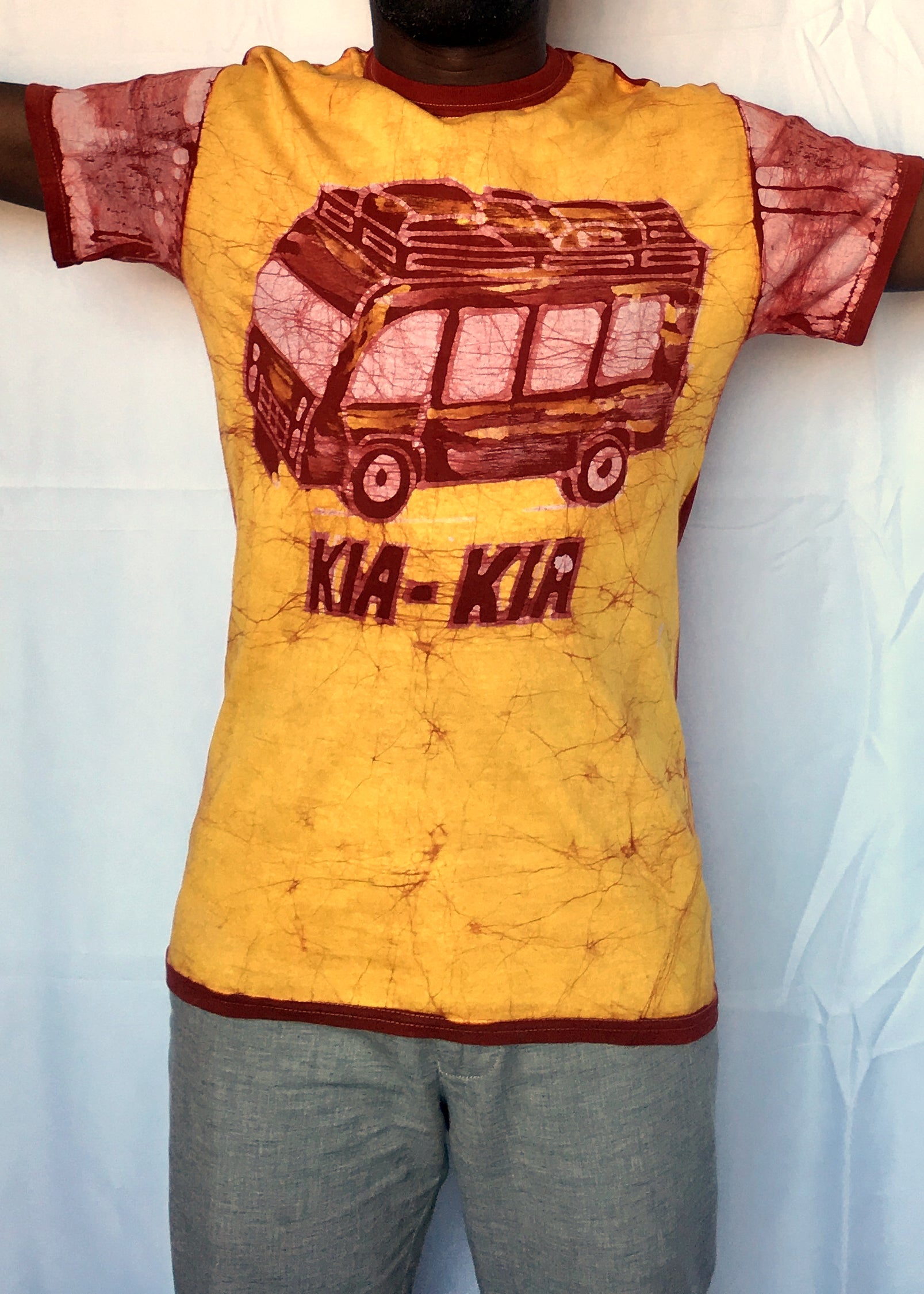 Kia Kia Short Sleeves Batik T-Shirt -Contemporary and Colorful Ensemble-African apparel and accessories