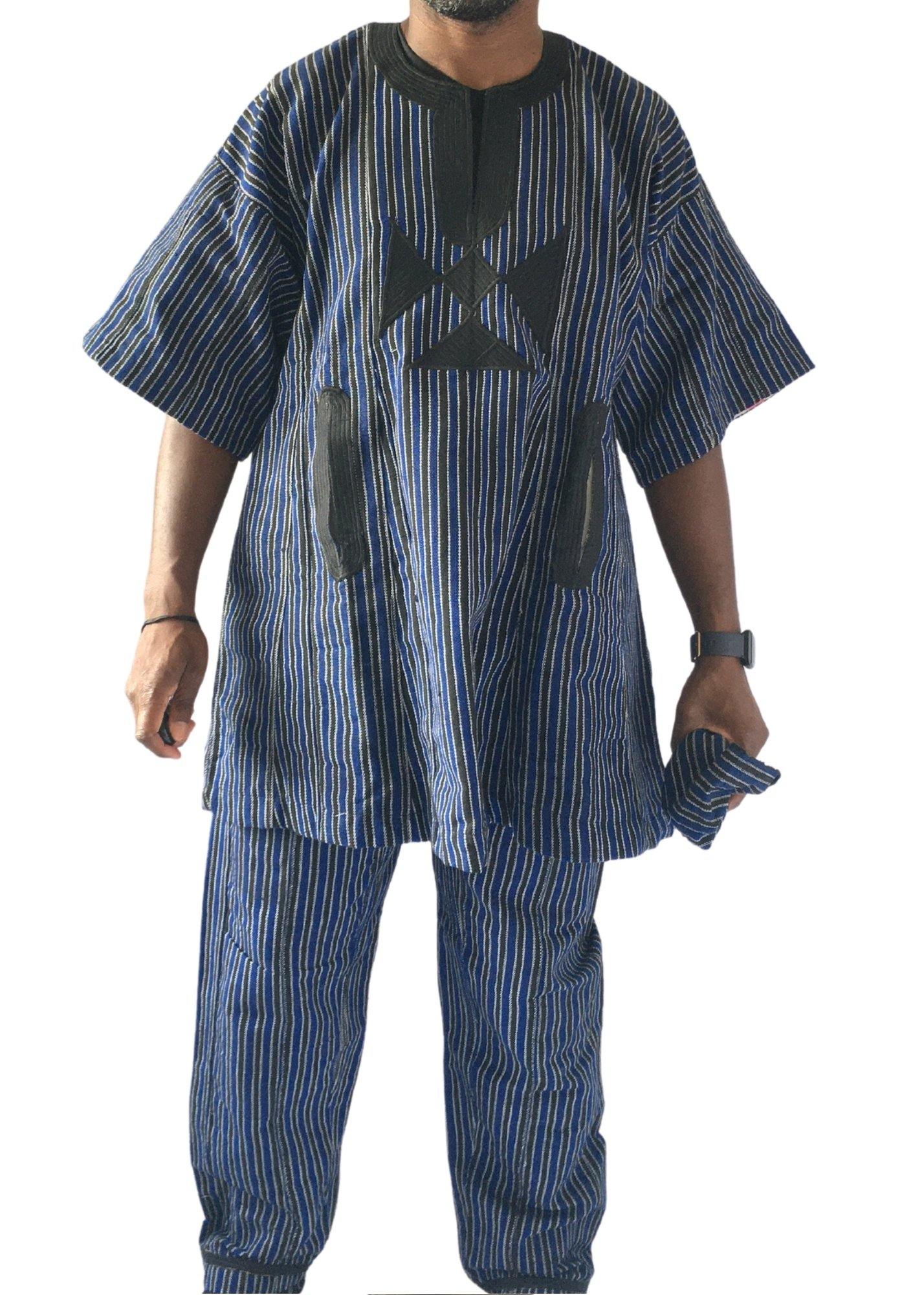African Woven Tops and Bottoms Ensemble -Contemporary and Colorful Ensemble-African apparel and accessories