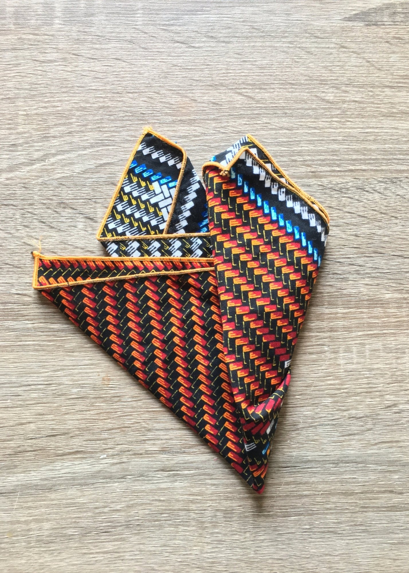 Pocket Square African Print -Contemporary and Colorful Ensemble-African apparel and accessories