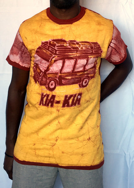 Kia Kia Short Sleeves Batik T-Shirt -Contemporary and Colorful Ensemble-African apparel and accessories