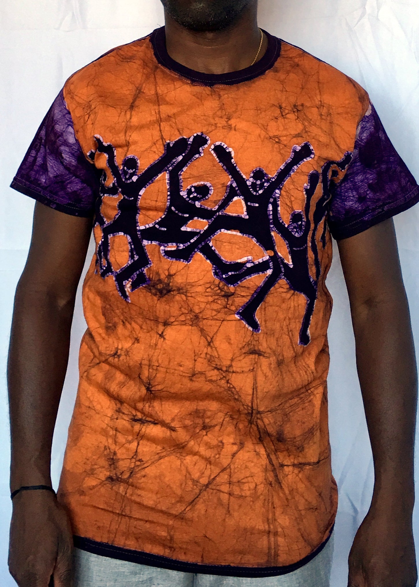 Joy Dancers Short Sleeves Batik T-Shirt -Contemporary and Colorful Ensemble-African apparel and accessories