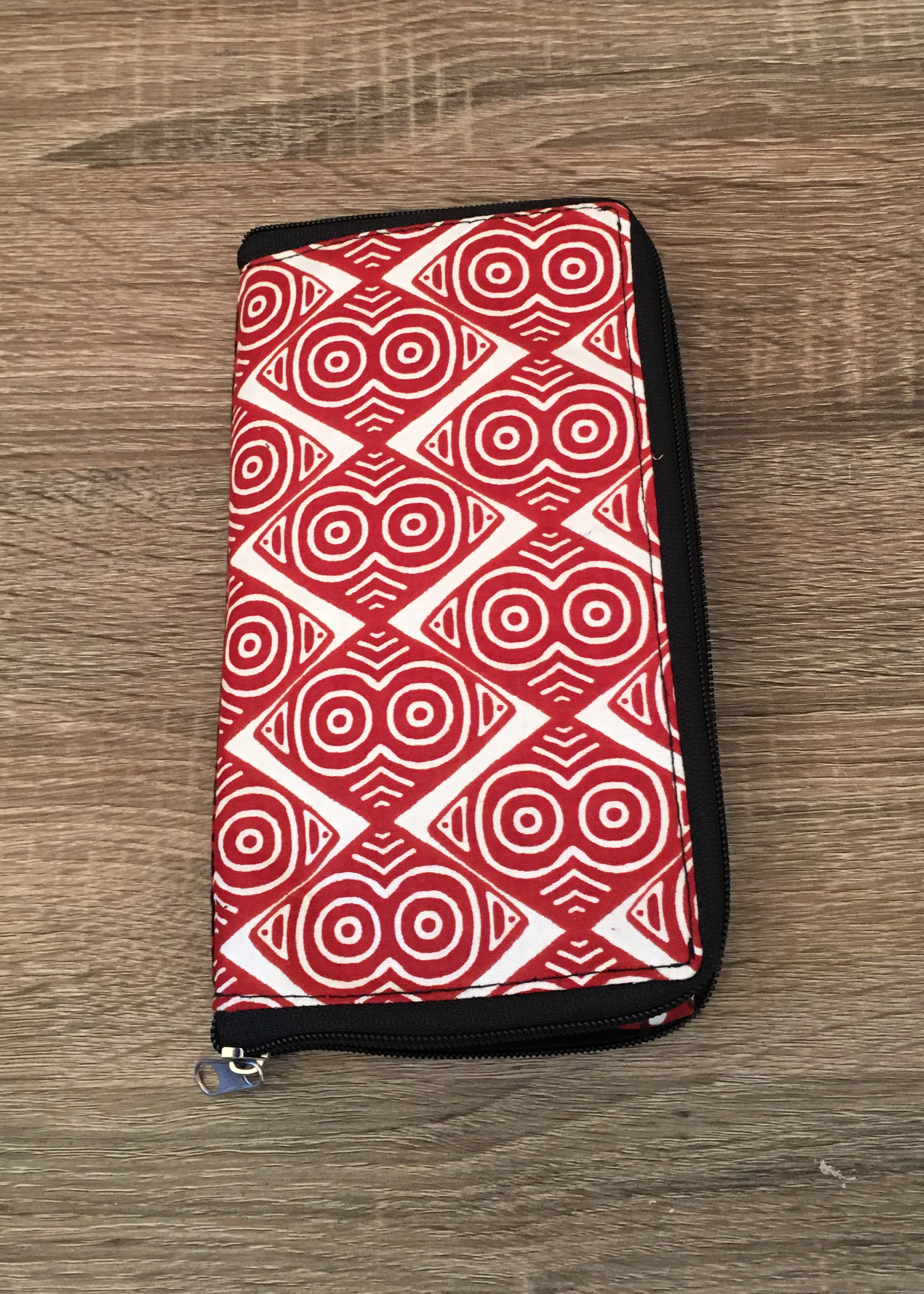 Foldable Tote Bag Red and White -Contemporary and Colorful Ensemble-African apparel and accessories